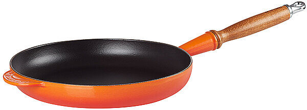 LE CREUSET Bratpfanne mit Holzgriff 26cm Ofenrot orange   20058260900460