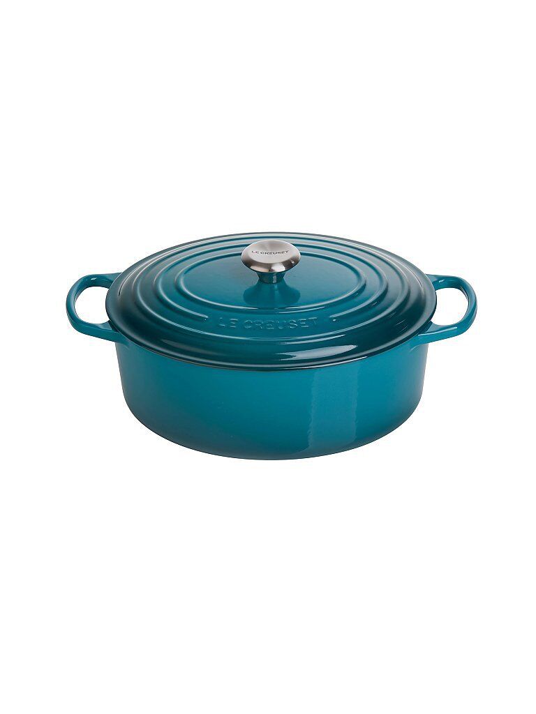 LE CREUSET Bräter oval "Signature" 31cm (deep teal) petrol   21178316422430