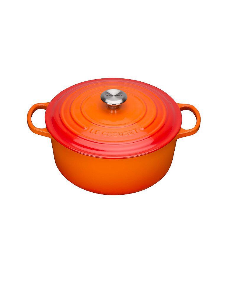 LE CREUSET Bräter rund "Signature" 24cm/4,2l (Ofenrot) orange   21177240902430