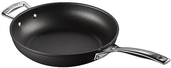 LE CREUSET Aluminium-Antihaft hohe Pfanne mit Gegengriff 28cm schwarz   51101280010202