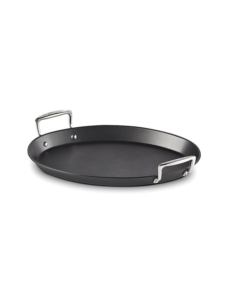 LE CREUSET Aluminium-Antihaft ovale Pfanne 40cm Schwarz schwarz   52105400010101