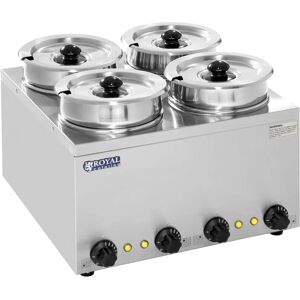 Royal Catering Suppenstation - 4 Töpfe - 11 L - 600 W RCBM-4/4R