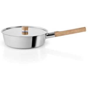 Eva Solo - Nordic Kitchen Sautierpfanne mit Deckel Ø 24 cm, Edelstahl / Eiche