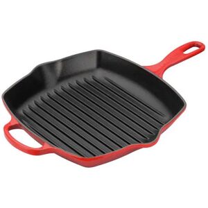 LE CREUSET Grillpfanne 26cm Kirschrot SIGNATURE, Metall - Rot