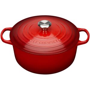 Le Creuset Signature Cast Iron Round Casserole Dish - 20cm - Cerise