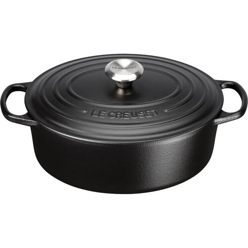 Le Creuset 'Bräter Signature oval' Bräter oval schwarz 27 cm / 4,1 L