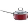 Riess Steilkasserolle Mit Glasdeckel "Rosso" 16cm/1l Dunkelrot   0730-008