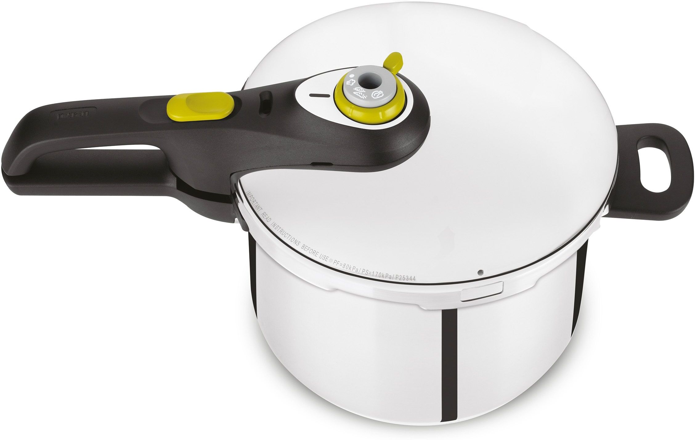 Schnellkochtopf TEFAL "P25307 Secure 5 Neo" Töpfe Gr. 6 l + Ø 22 cm + Höhe 25,4 cm, silberfarben Schnellkochtöpfe Dampfkochtopf aus Edelstahl, 6 L, 5-fach Sicherheitssystem, Induktion