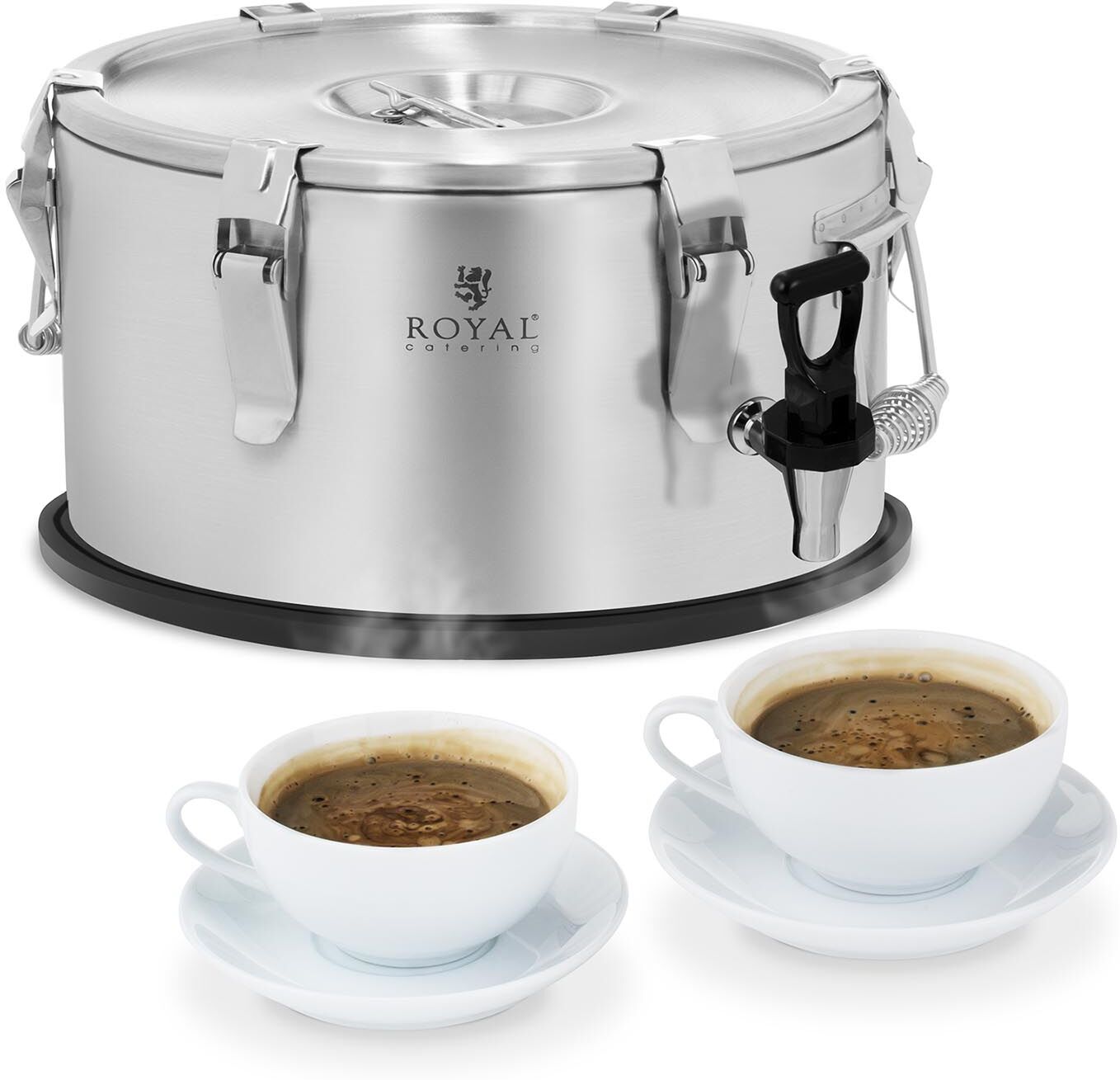 Royal Catering Thermobehälter - Edelstahl - 10 L - mit Ablasshahn 10010995