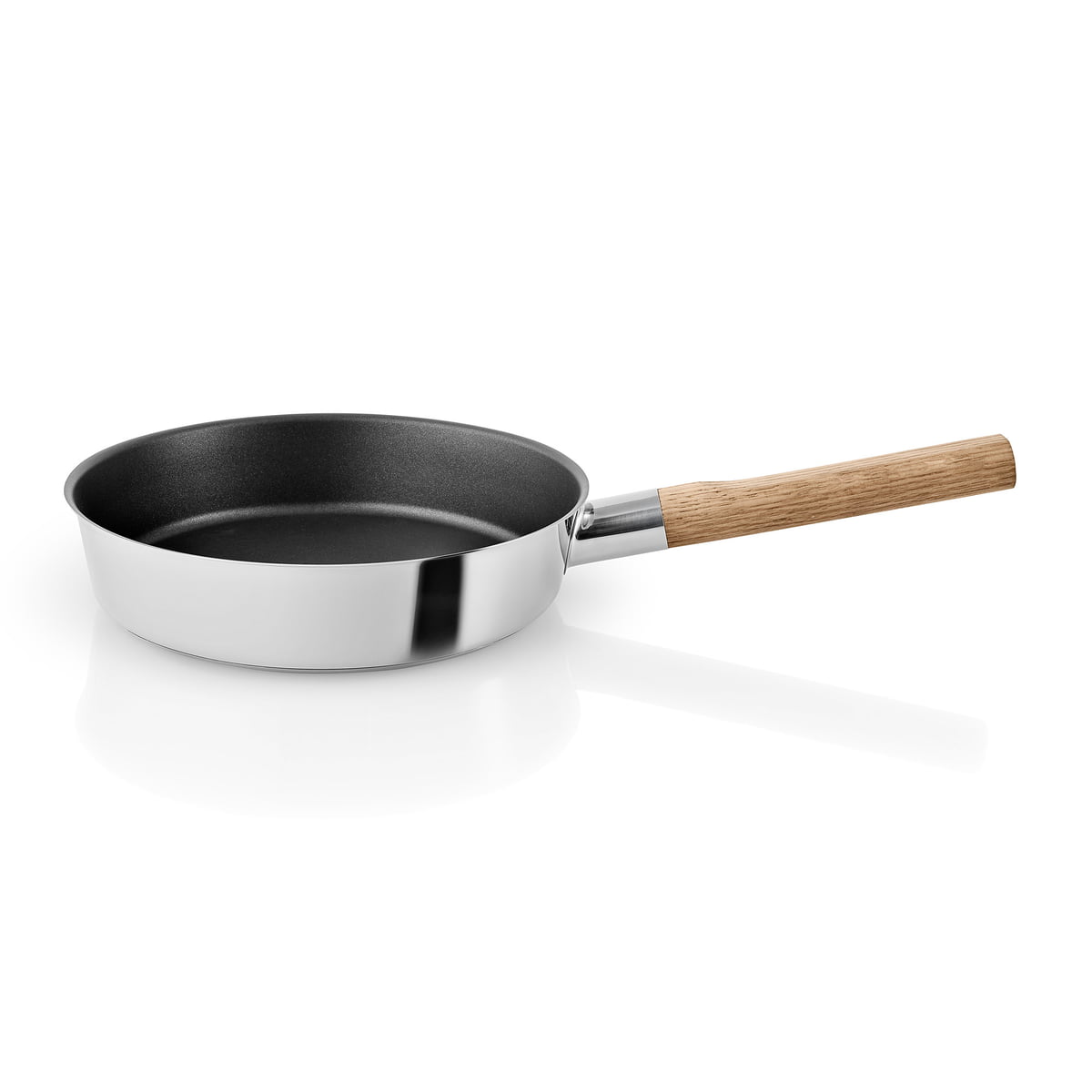 Eva Solo - Nordic Kitchen Bratpfanne Ø 24 cm, Edelstahl / Eiche