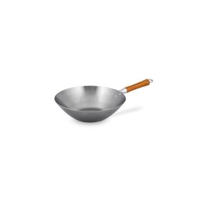 Kenhom Ken Hom WOK CLASSIC CARBON, Rund, Wok/Stirfry pande, Rustfrit stål, Kulstofstål, Keramisk, Gas, Halogen, Induktion, Træ