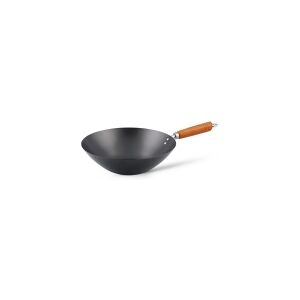 Kenhom Ken Hom KH331001, Rund, Wok/Stirfry pande, Sort, Kulstofstål, Keramisk, Gas, Halogen, Træ