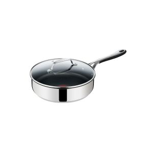 Tefal Jamie Oliver E31432, Sauteringspande, Rustfrit stål, Rustfrit stål, Titanium, Glas, Thermo-Spot