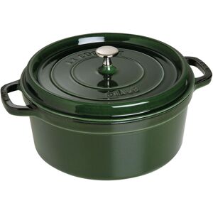 Staub La Cocotte 28 cm / 6,75 l, Rund, Basilikum-Grøn, Støbejern