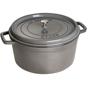 Staub La Cocotte 30 cm / 8,4 l, Rund, Grafitgrå, Støbejern