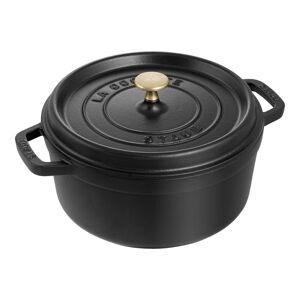 Staub La Cocotte 24 cm / 3,7 l, Rund, Sort, Støbejern