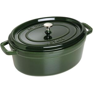 Staub La Cocotte 31 cm / 5,5 l, Oval, Basilikum-Grøn, Støbejern