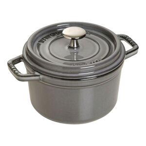 Staub La Cocotte 14 cm / 800 ml, Rund, Grafitgrå, Støbejern