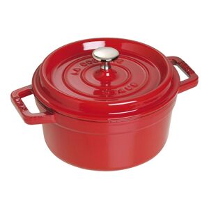 Staub La Cocotte 22 cm / 2,5 l, Rund, Kirsebærrød, Støbejern