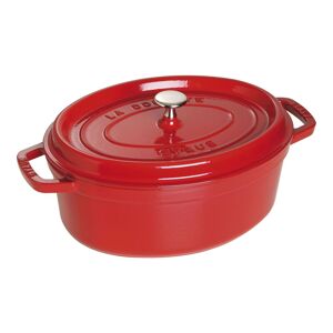 Staub La Cocotte 29 cm / 4,25 l, Oval, Kirsebærrød, Støbejern