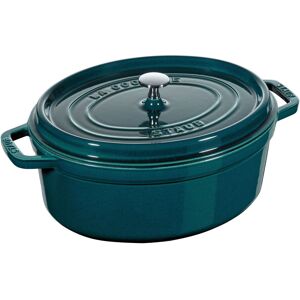 Staub La Cocotte 31 cm / 5,5 l, Oval, La-Mer-Turkis-Blågrøn, Støbejern