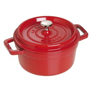 Staub La Cocotte 20 cm / 2,2 l, Rund, Kirsebærrød, Støbejern