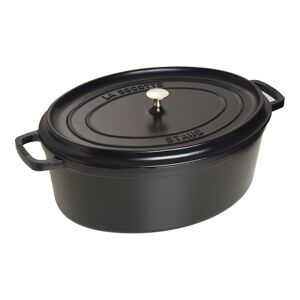 Staub La Cocotte 41 cm / 12 l, Oval, Sort, Støbejern