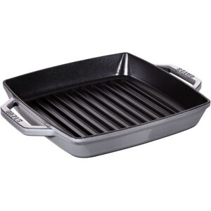 Staub Grillpander Grillpande 23 cm, Støbejern, Grafitgrå