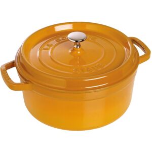 Staub La Cocotte 28 cm / 6,75 l, Rund, Sennep, Støbejern