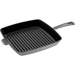 Staub Grillpander Amerikansk grill 30 cm, Støbejern, Grafitgrå