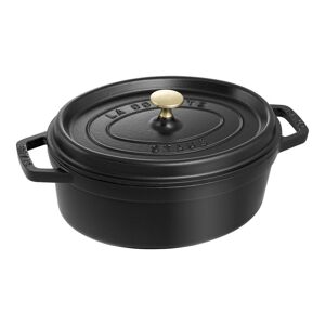 Staub La Cocotte 27 cm / 3,25 l, Oval, Sort, Støbejern