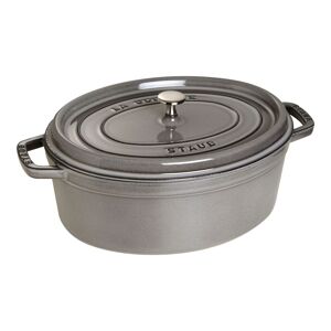 Staub La Cocotte 33 cm / 6,75 l, Oval, Grafitgrå, Støbejern