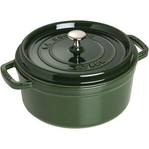 Staub La Cocotte 26 cm / 5,25 l, Rund, Basilikum-Grøn, Støbejern