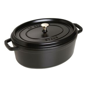 Staub La Cocotte 33 cm / 6,75 l, Oval, Sort, Støbejern