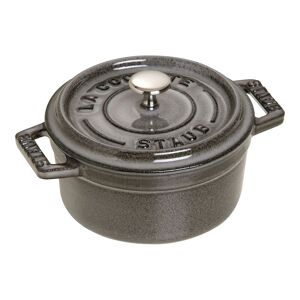 Staub La Cocotte Mini 10 cm, Rund, Grafitgrå, Støbejern