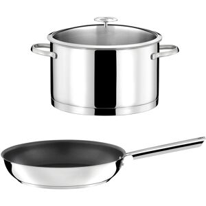 Cuisinox Batería de cocina 3 piezas : 1 cacerola ø 24 cm, 1 sartén ø 28 cm ant