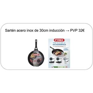 Pyrex promowhsar sartén antiadherente de 30 cm