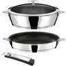 Cuisinox Batería de cocina 4 piezas : 2 sartenes ø 24, 28 cm antiadherente, 1