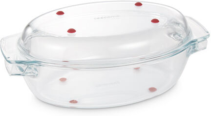 Tescoma rustidera oval con tapa GrandCHEF 35 x 21 cm, vidrio