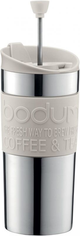 Bodum Travel Press matkamuki pressotoiminnolla 350 ml. valkoinen