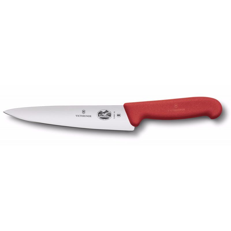 Victorinox Fibrox kokkiveitsi 19 cm. punainen