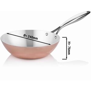 GGM GASTRO - Poêle Wok en cuivre - Ø 24 cm Poêle chinoise Poêle asiatique Poêle à wok