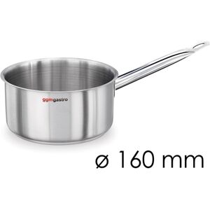 GGM GASTRO - Casserole à manche - Ø 160mm - Hauteur 110mm - Acier inoxydable