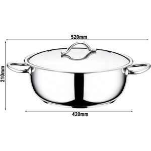 GGM GASTRO - Gastro Sauteuse en inox - Ø 400mm - Hauteur 160mm - 16,00 litres