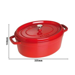 GGM Gastro - STAUB LA COCOTTE - Cocotte - ovale - 270mm - Fonte - Rouge cerise Rouge