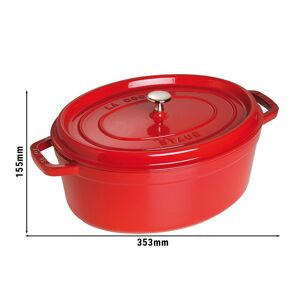 GGM Gastro - STAUB LA COCOTTE - Cocotte - ovale - 290mm - Fonte - Rouge cerise Rouge