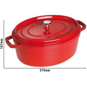 GGM Gastro - STAUB LA COCOTTE - Cocotte - ovale - 310mm - Fonte - Rouge cerise Rouge