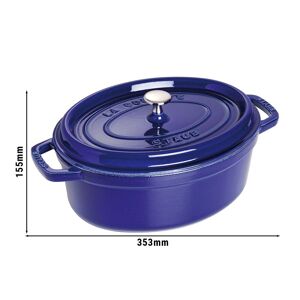 GGM Gastro - STAUB LA COCOTTE - Cocotte - ovale - 290mm - Fonte - Bleu fonce Bleu fonce