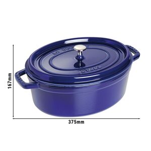 GGM Gastro - STAUB LA COCOTTE - Cocotte - ovale - 310mm - Fonte - Bleu fonce Bleu fonce