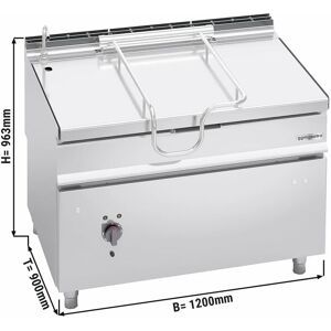 GGM Gastro - Poele a frire electrique basculante - 120 litres - 14,4 kW Argent